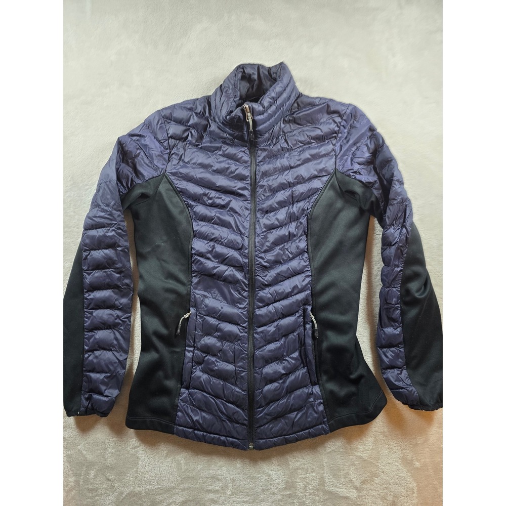 32 Degrees Hybrid Jacket Womens S Purple Puffer Full Zip Quilted Nylon *Read